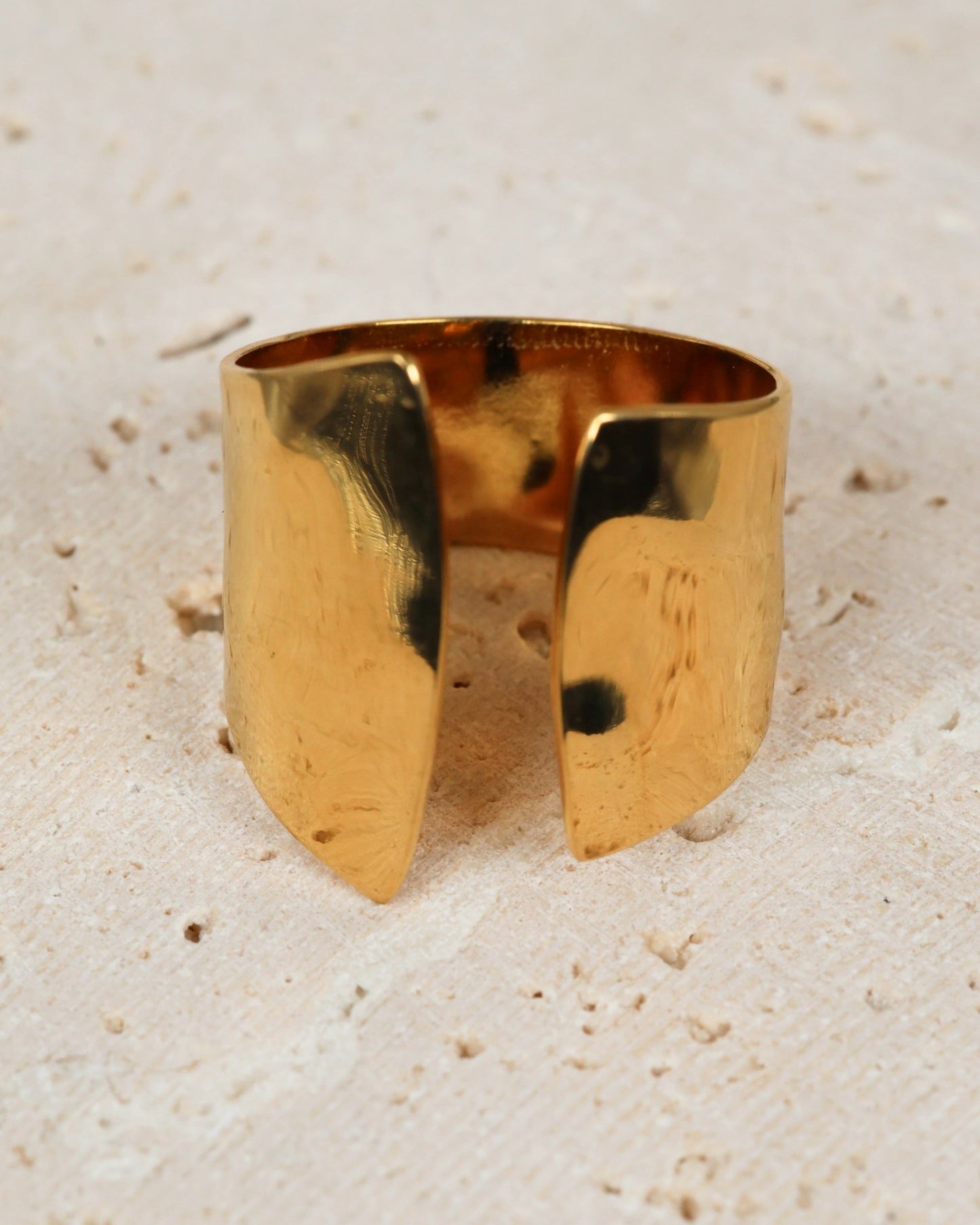 Prisma Gold ring — stainless steel | NOEVAH