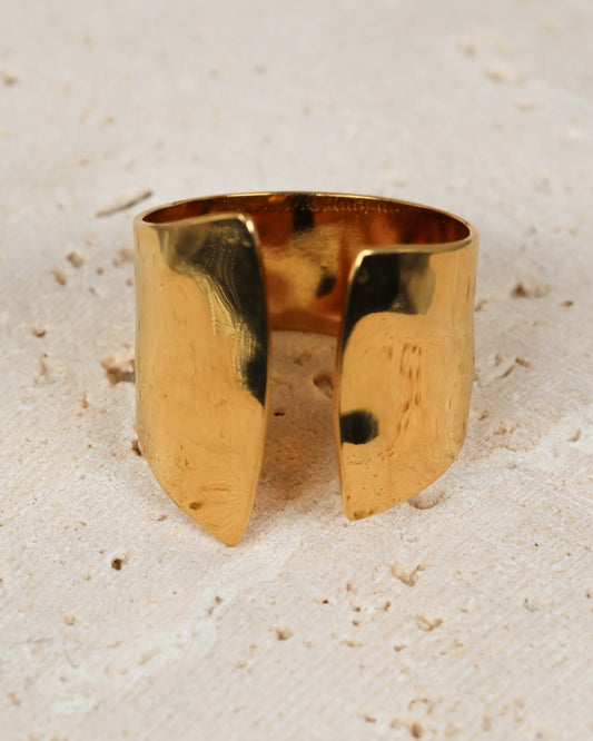 Prisma Gold ring — stainless steel | NOEVAH