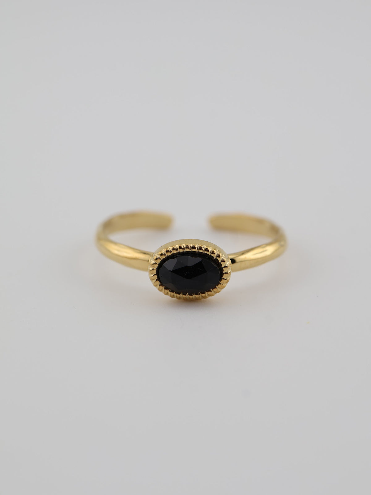 Milan Ring Black Agate
