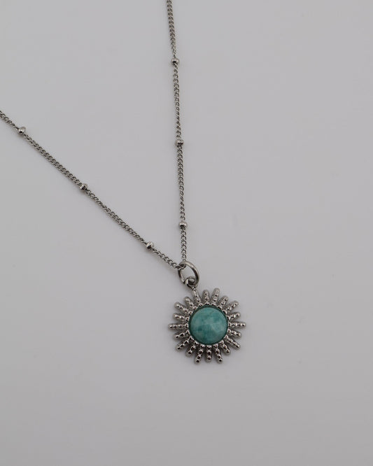 Samira Amazonite Silver necklace — NOEVAH