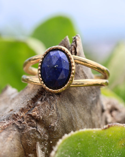 Portimao Lapis Lazuli ring — natural stone | NOEVAH