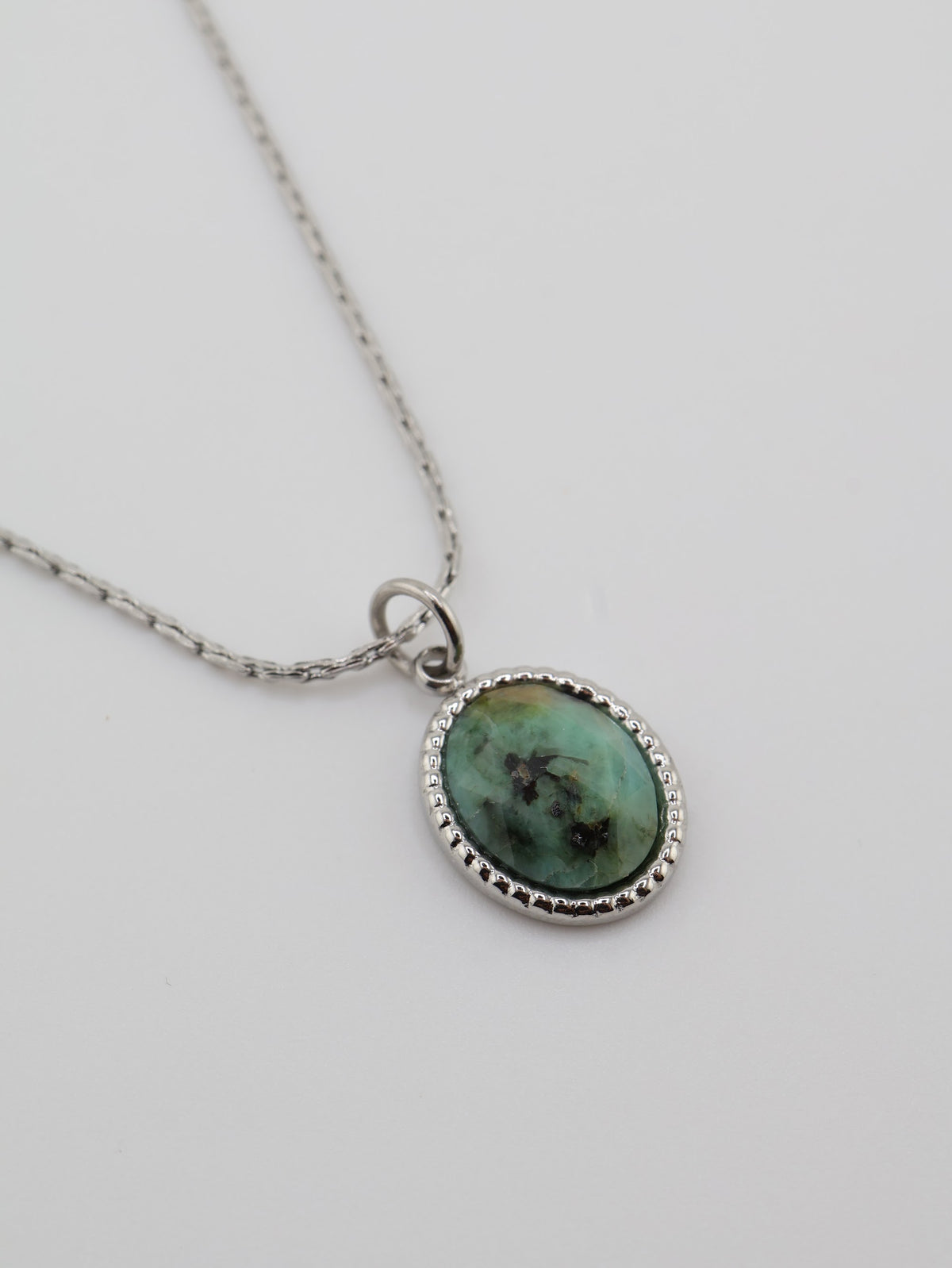 Portimao Necklace African Turquoise Silver necklace — NOEVAH