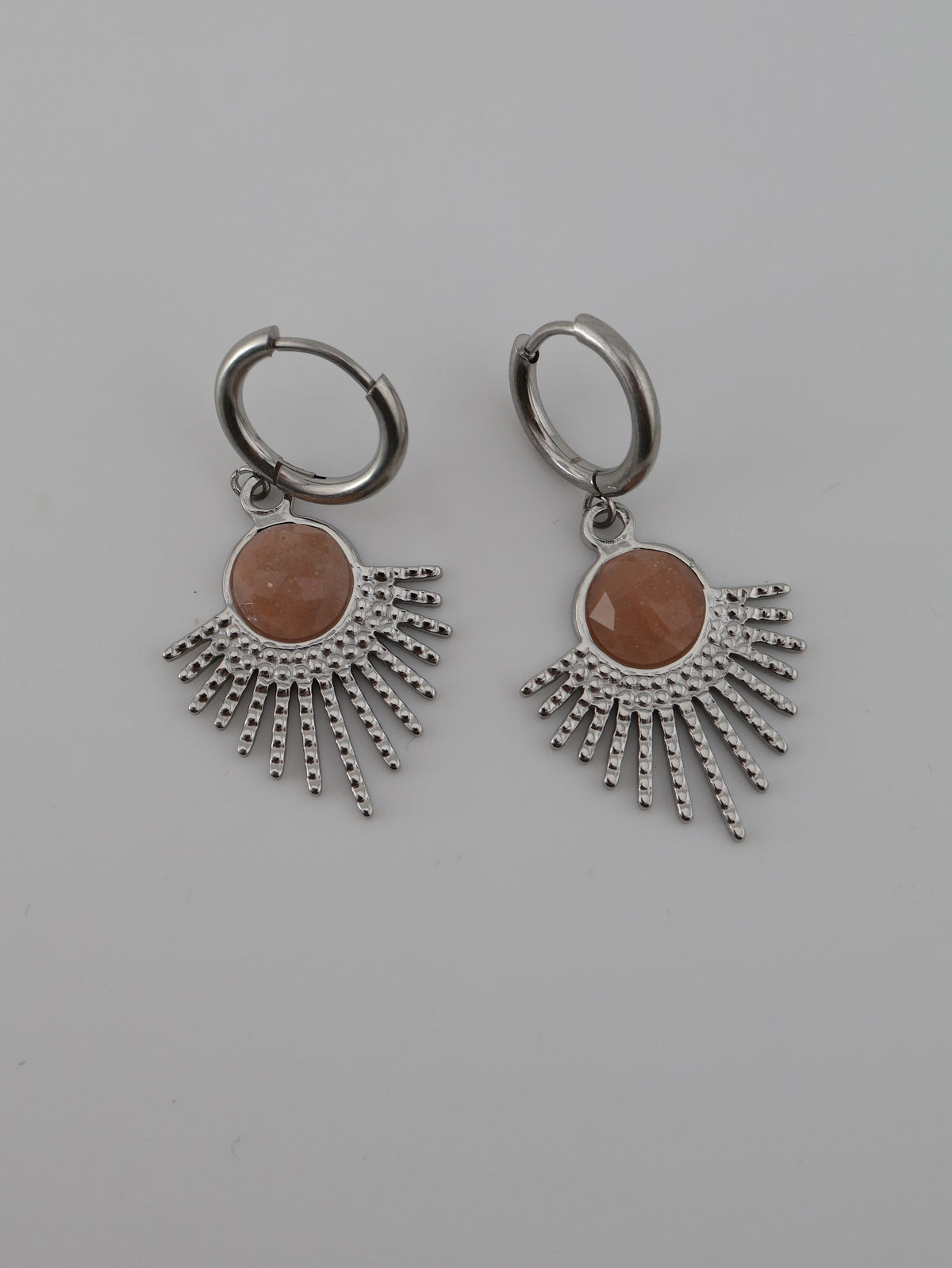 Mystic Earrings Sunstone Silver — NOEVAH