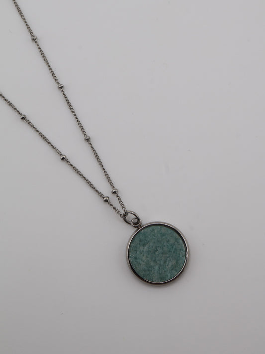Juna Amazonite Silver necklace — NOEVAH