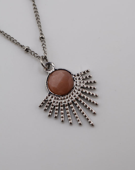Mystic Sunstone Silver necklace — NOEVAH