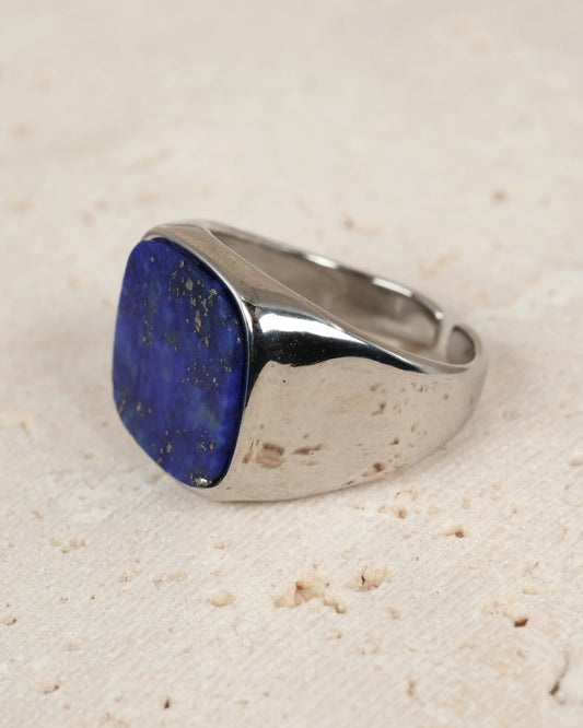 Giza Lapis Lazuli Silver ring — natural stone | NOEVAH
