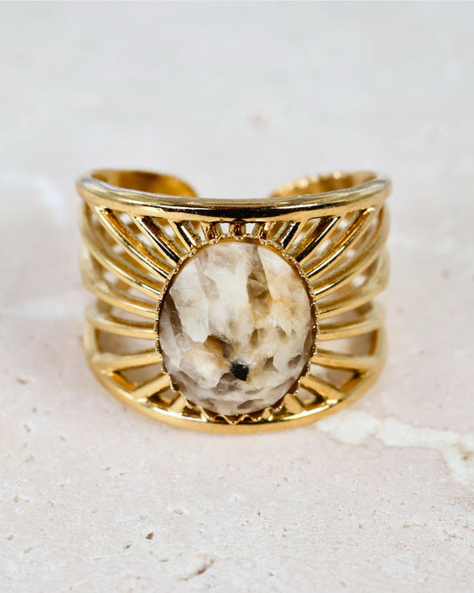 Bali Jasper ring — natural stone | NOEVAH