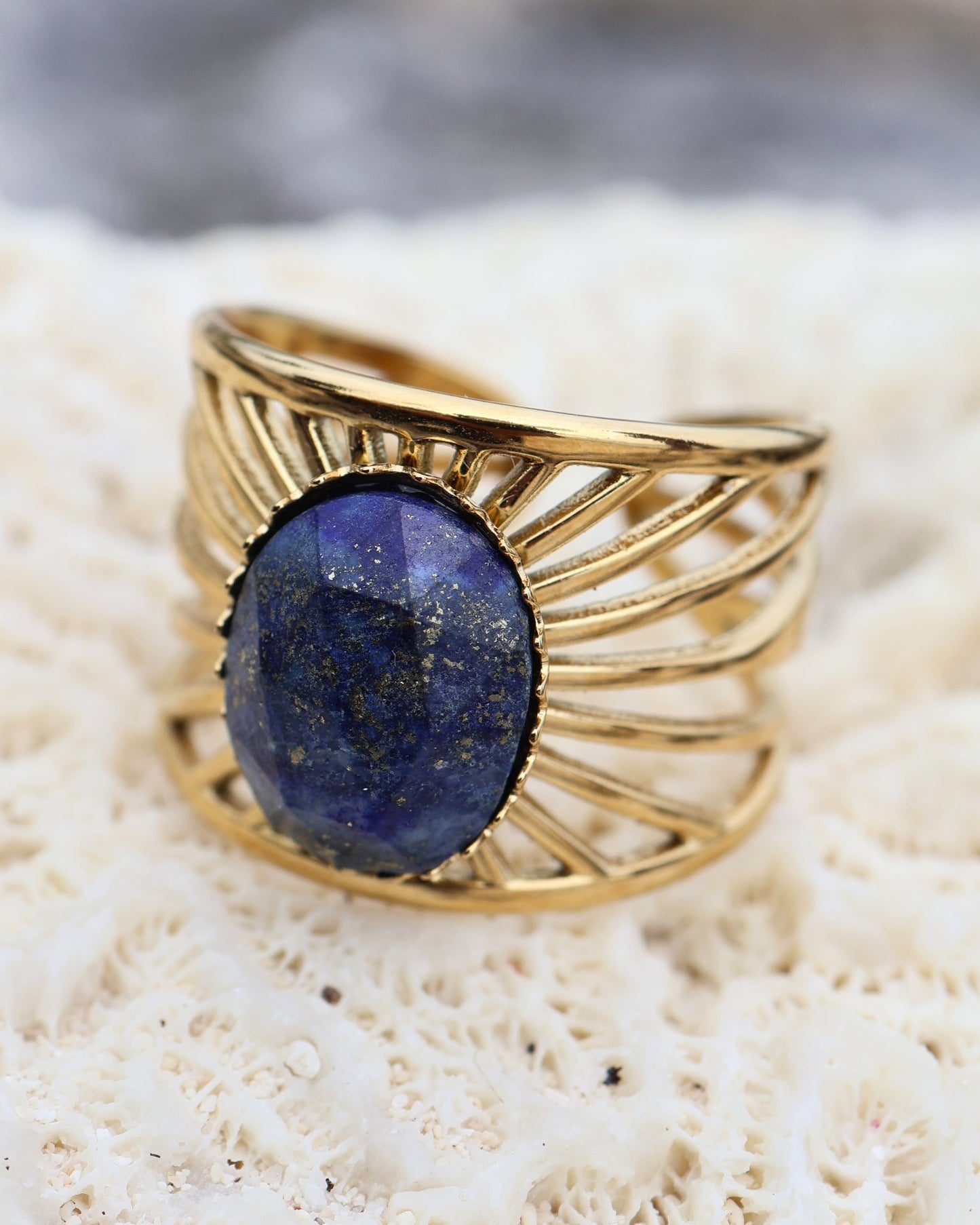 Bali Lapis Lazuli ring — natural stone | NOEVAH