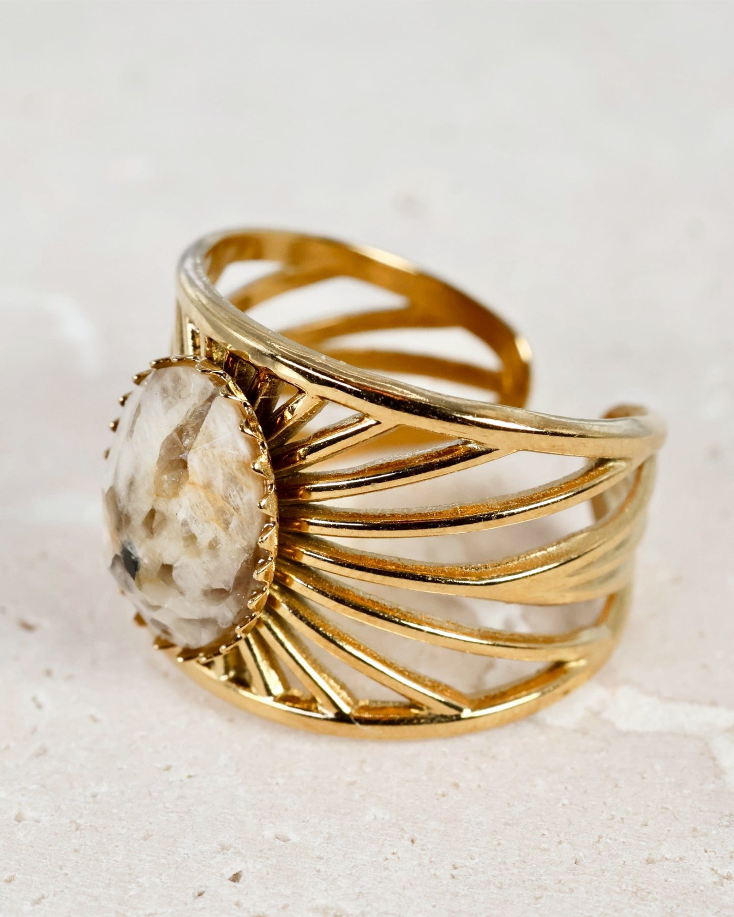 Bali Jasper ring — natural stone | NOEVAH