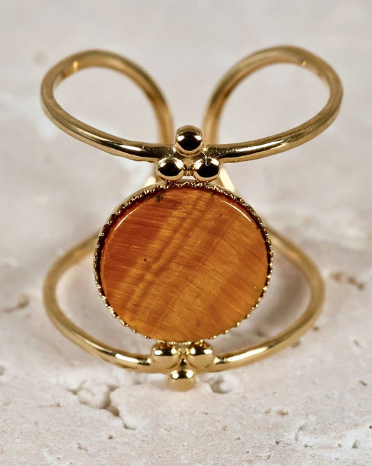 Amalfi Tiger Eye ring — natural stone | NOEVAH