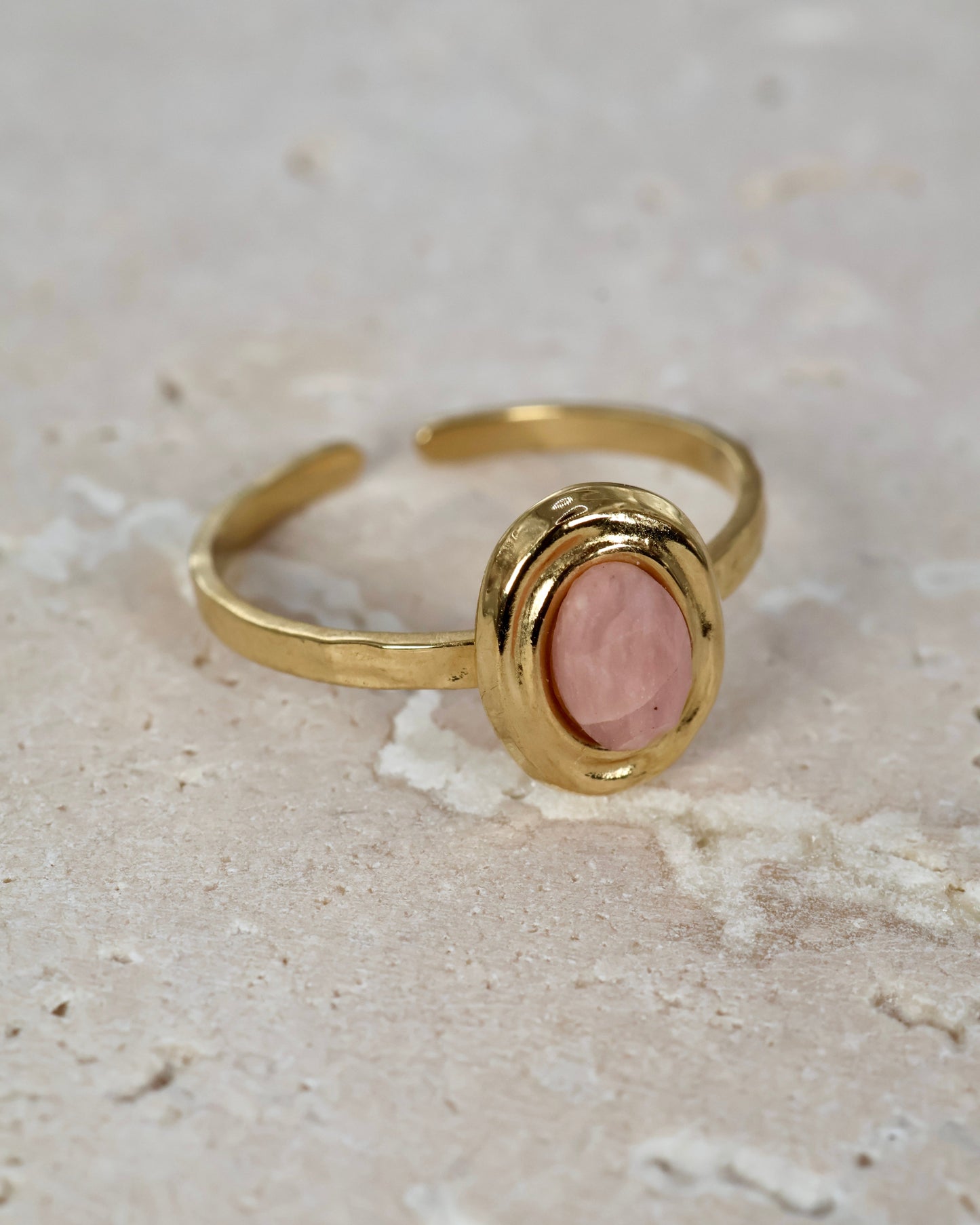Amalya Rhodochrosite ring — natural stone | NOEVAH