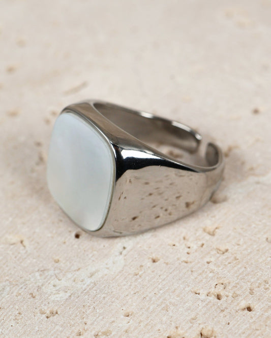 Giza Mother of Pearl Silver ring — natural stone | NOEVAH