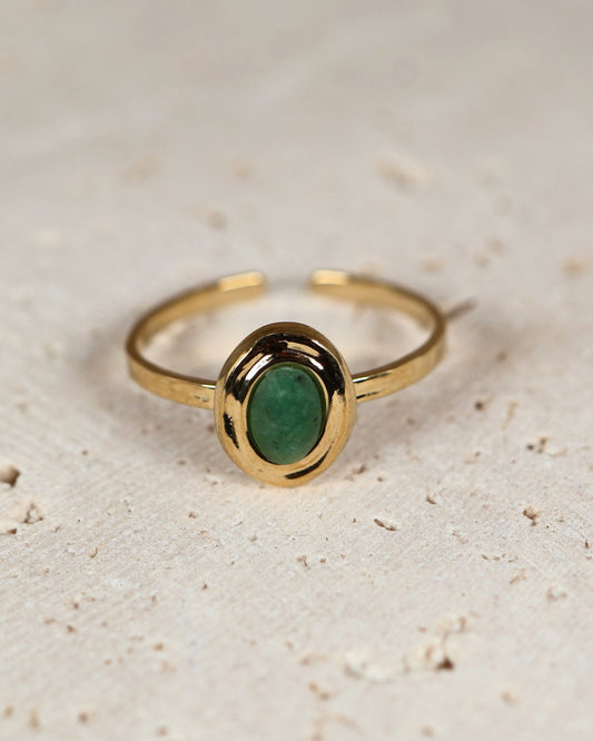 Amalya African Jade ring — natural stone | NOEVAH