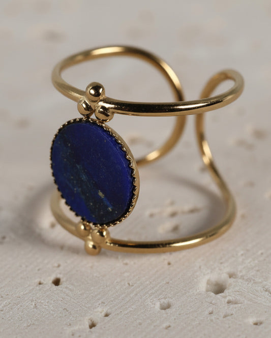 Amalfi Lapis Lazuli ring — natural stone | NOEVAH