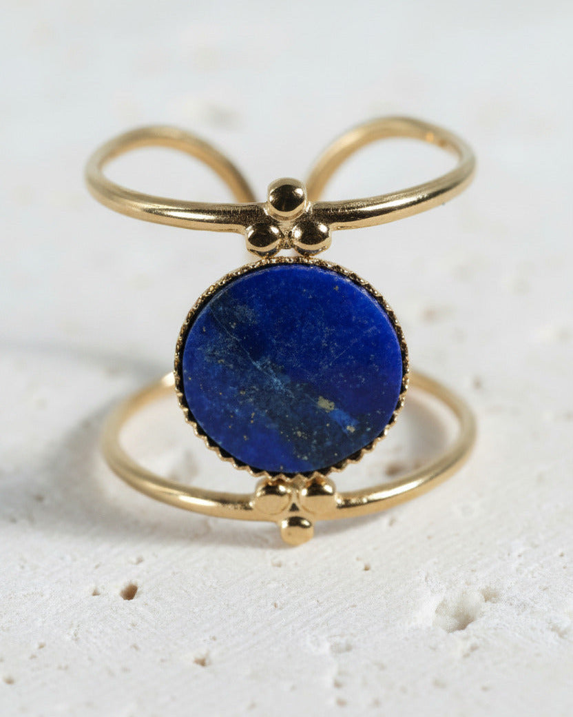 Amalfi Lapis Lazuli ring — natural stone | NOEVAH