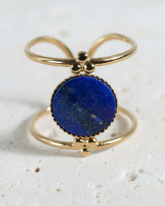 Amalfi Lapis Lazuli ring — natural stone | NOEVAH