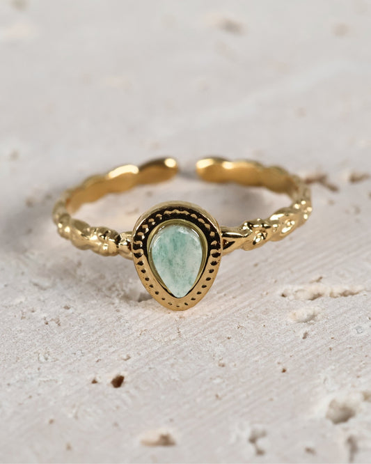 Jerez Amazonite ring — natural stone | NOEVAH