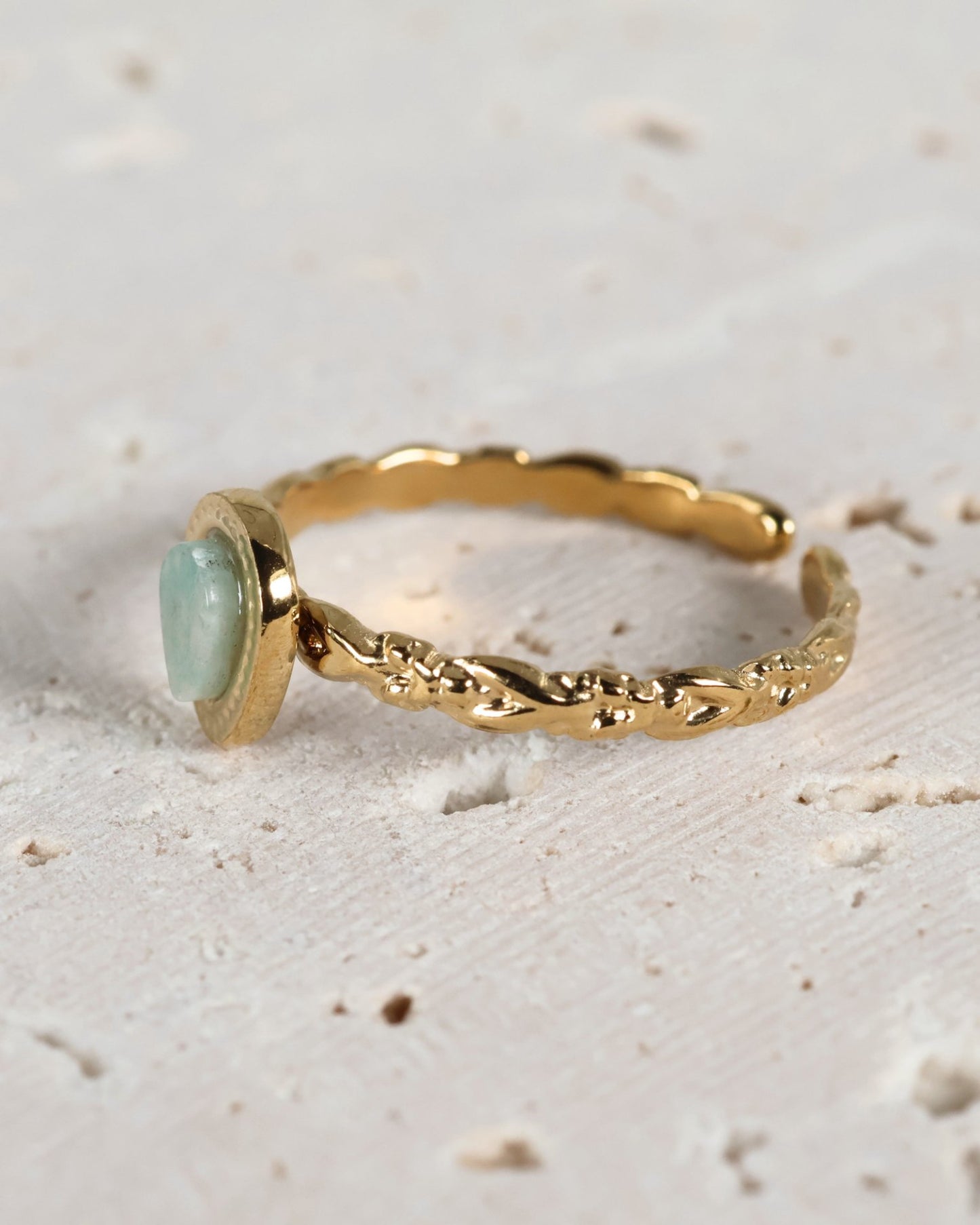 Jerez Amazonite ring — natural stone | NOEVAH