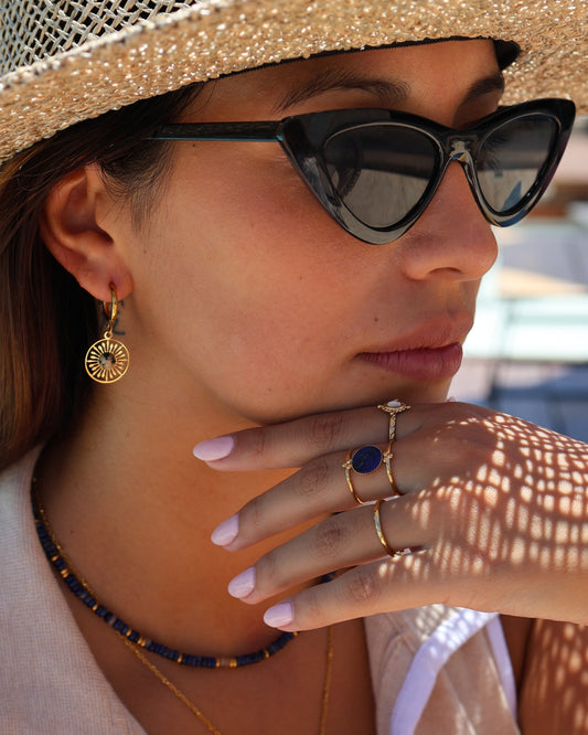 Amalfi Lapis Lazuli ring — natural stone | NOEVAH