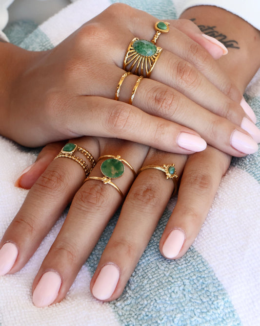 Amalfi African Jade ring — natural stone | NOEVAH