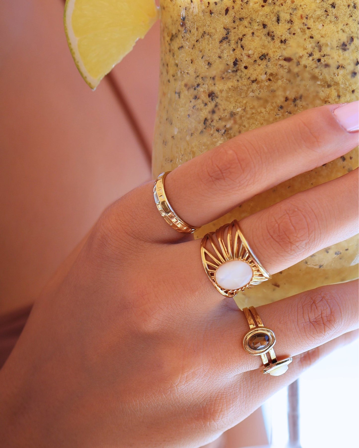 Alma Gold ring — stainless steel | NOEVAH
