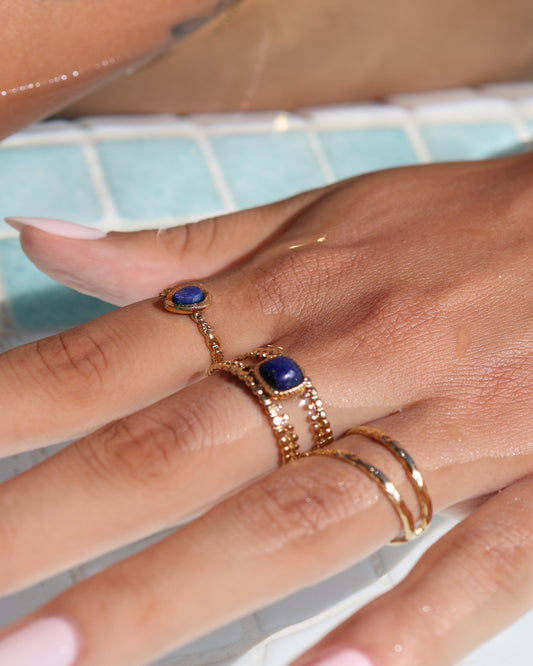 Jerez Lapis Lazuli ring — natural stone | NOEVAH