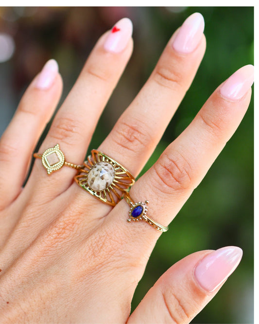 Bali Jasper ring — natural stone | NOEVAH