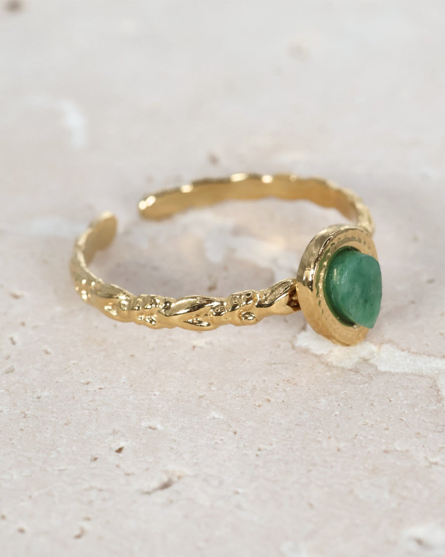 Jerez African Jade ring — natural stone | NOEVAH