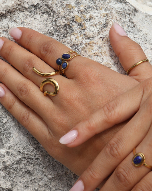 Zanzi Lapis Lazuli ring — natural stone | NOEVAH