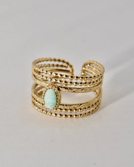 Lagos Amazonite ring — natural stone | NOEVAH