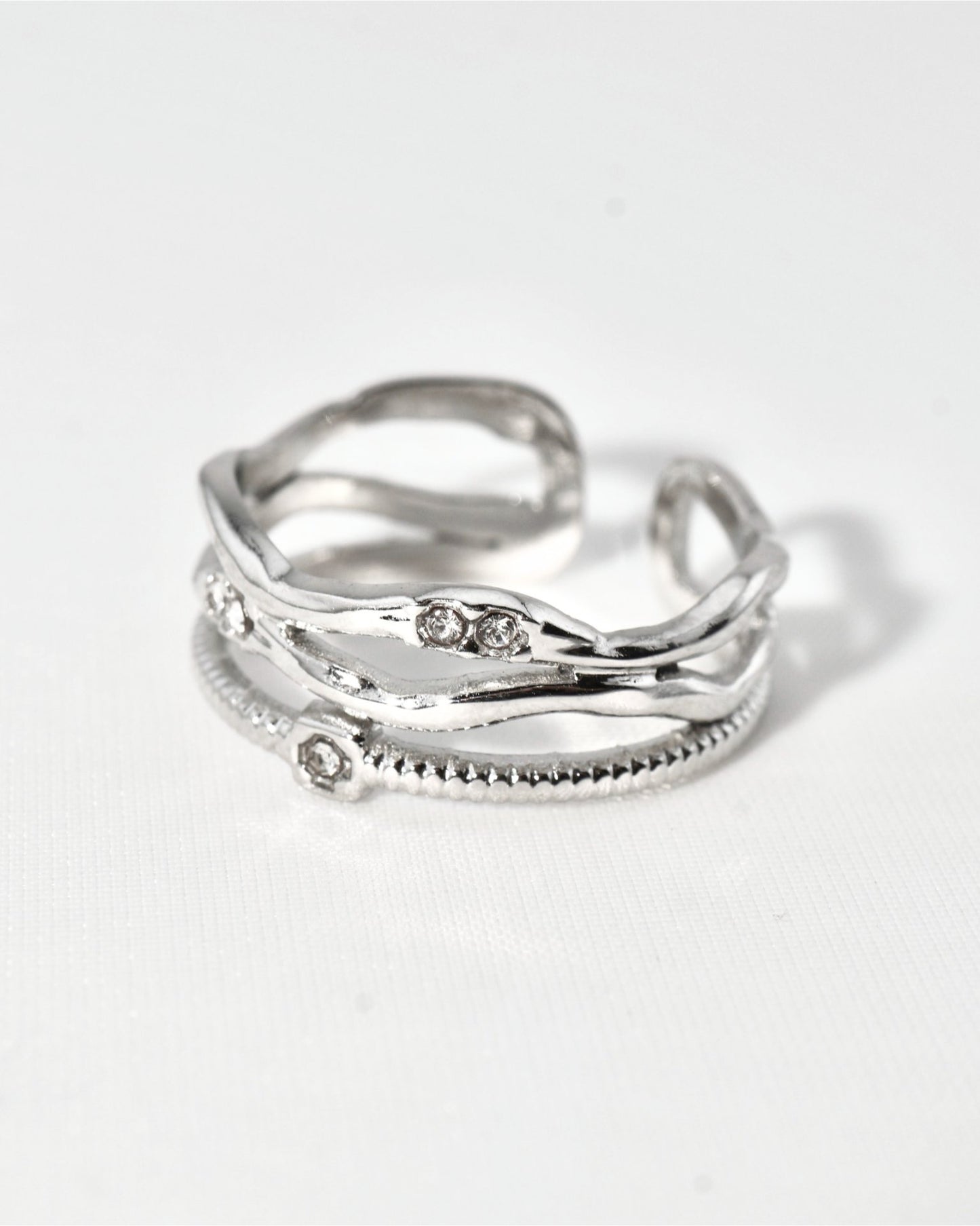 Osaka Silver ring — stainless steel | NOEVAH