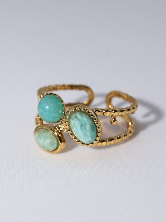 Zanzi Amazonite ring — natural stone | NOEVAH