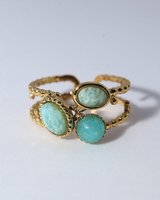 Zanzi Amazonite ring — natural stone | NOEVAH