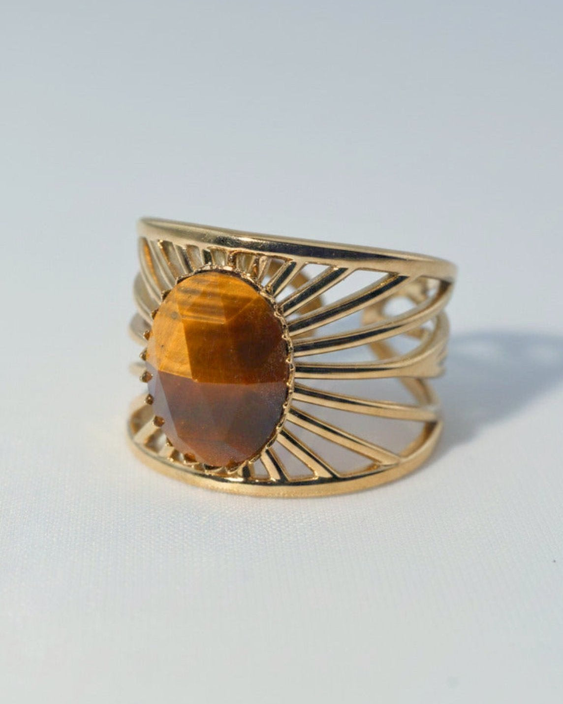 Bali Tiger Eye ring — natural stone | NOEVAH