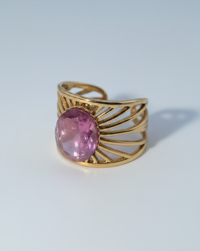 Bali Amethyst ring — natural stone | NOEVAH