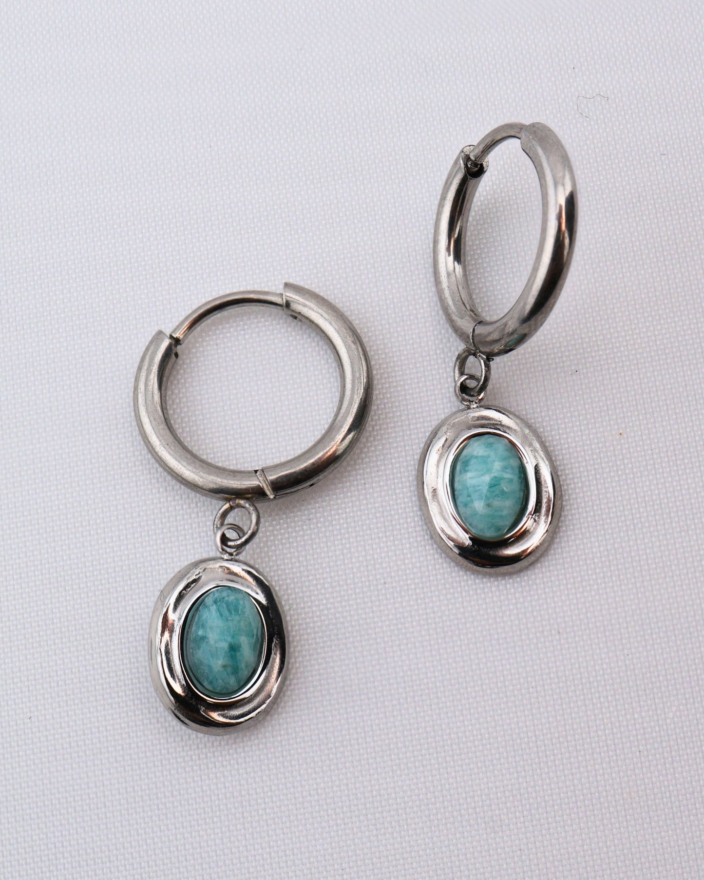 AMALYA Amazonite earrings — natural stone | NOEVAH