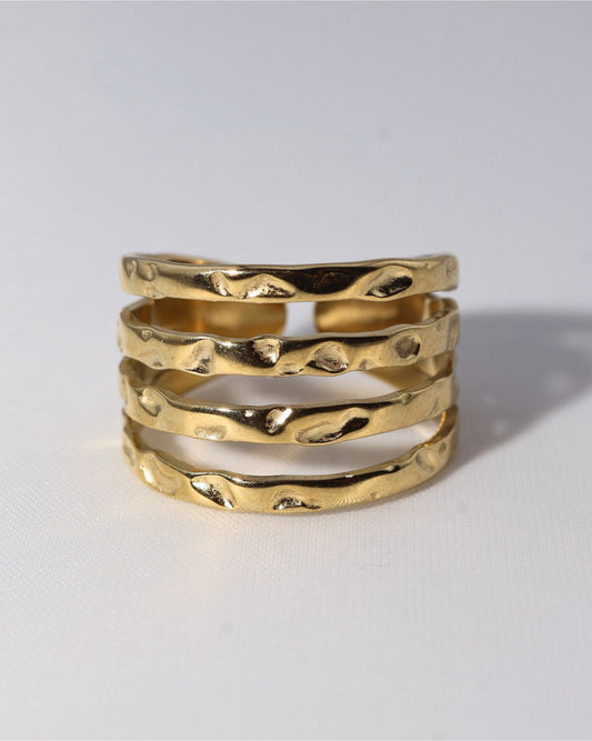 Amazonia Gold ring — stainless steel | NOEVAH