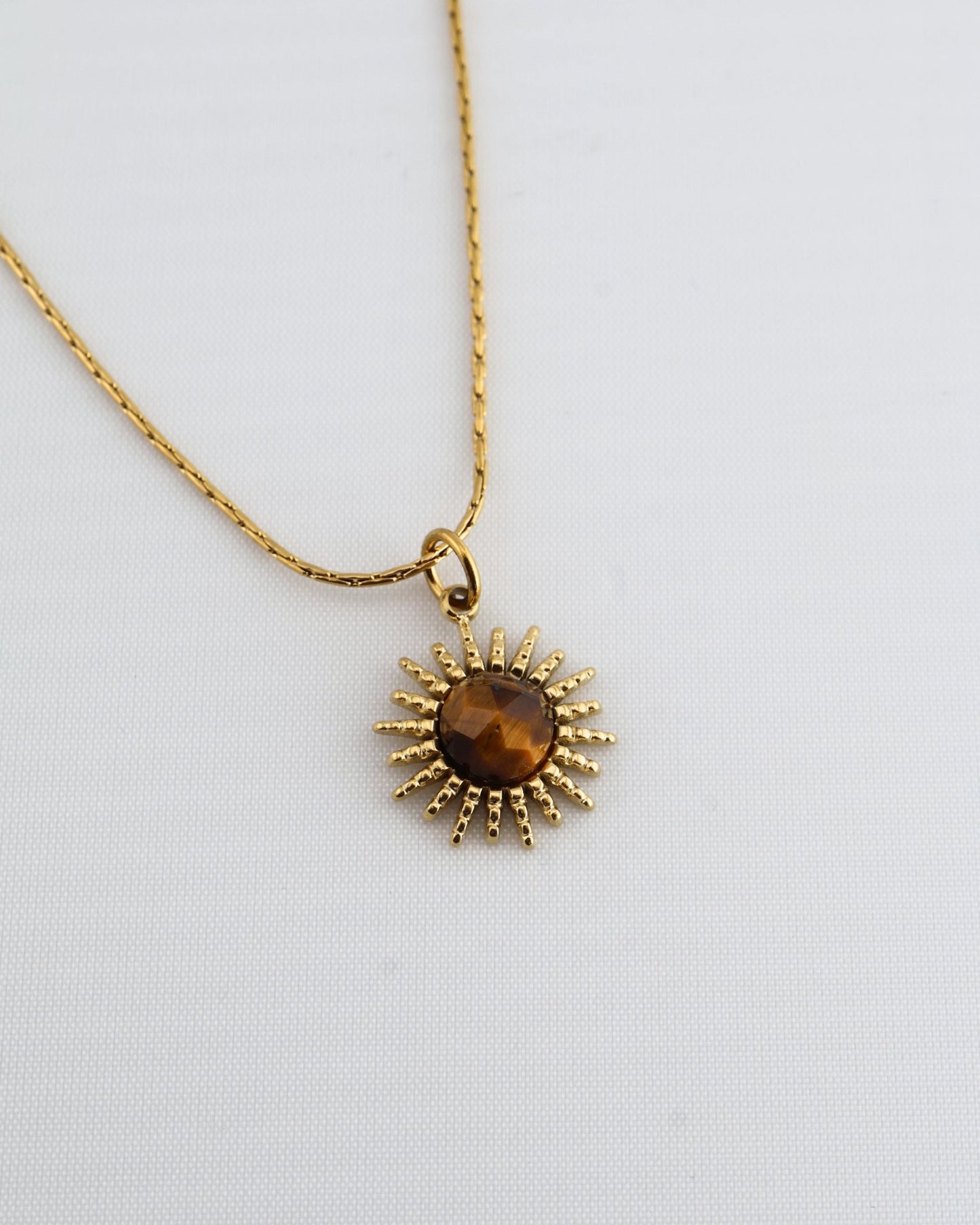 Samira Tiger Eye necklace — natural stone | NOEVAH