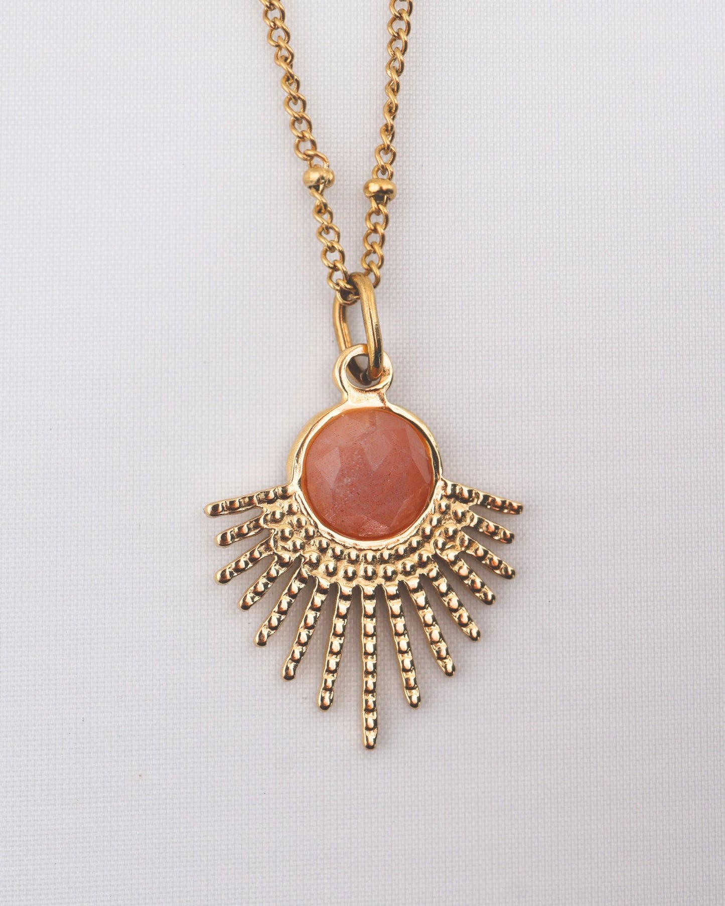 Mystic Sunstone necklace — natural stone | NOEVAH