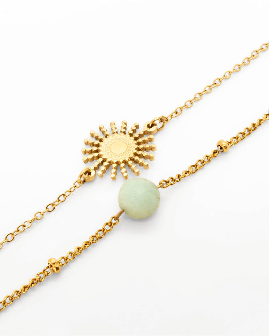 Akumal Amazonite bracelet — natural stone | NOEVAH