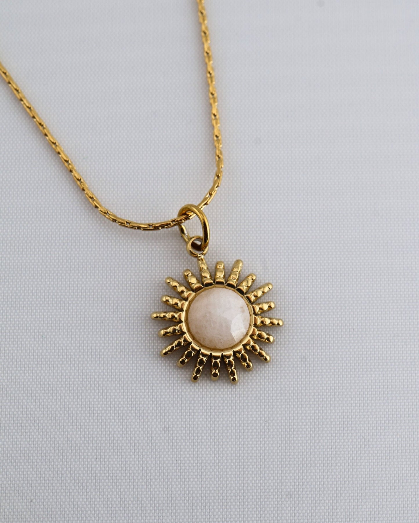 Samira White Jade necklace — natural stone | NOEVAH