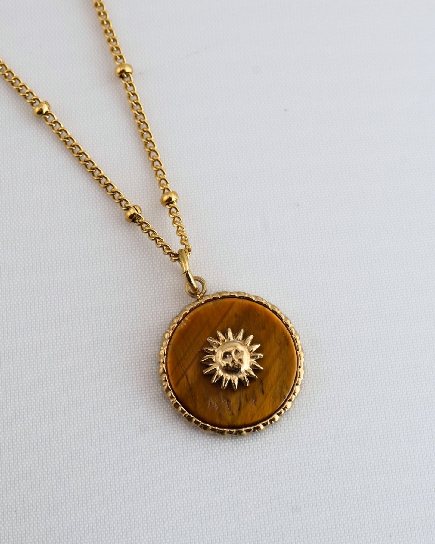 Malaga Tiger Eye necklace — natural stone | NOEVAH