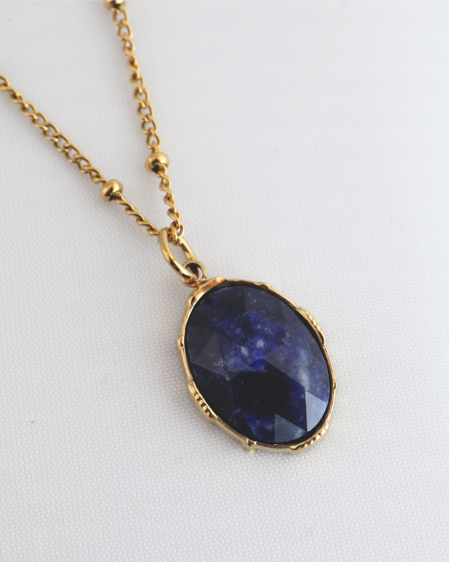 Santorini Lapis Lazuli necklace — natural stone | NOEVAH
