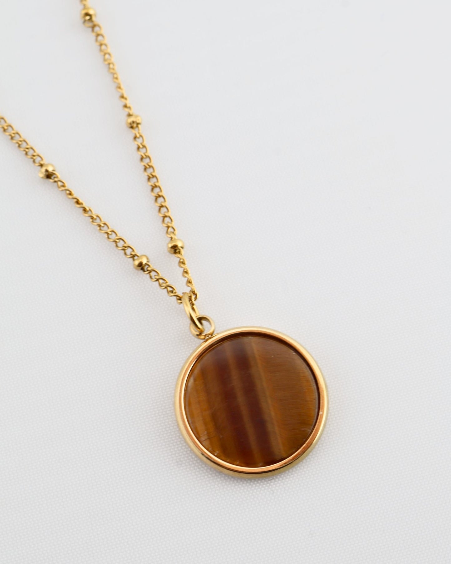 Juna Tiger Eye necklace — natural stone | NOEVAH