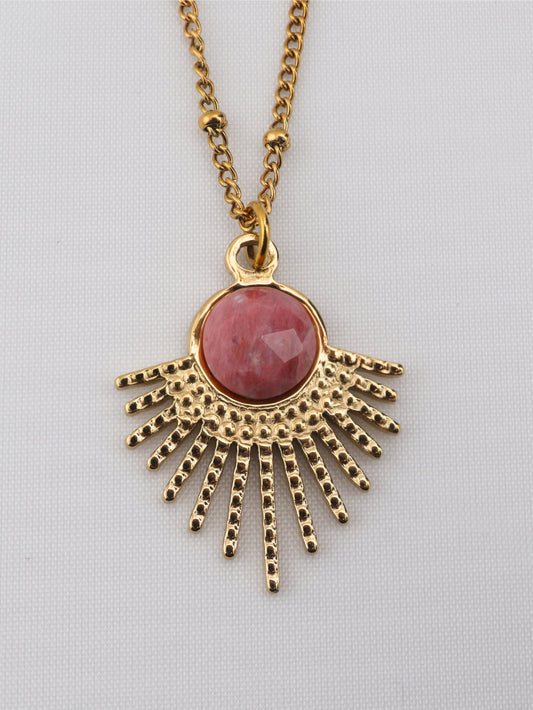 Mystic Rhodochrosite necklace — natural stone | NOEVAH
