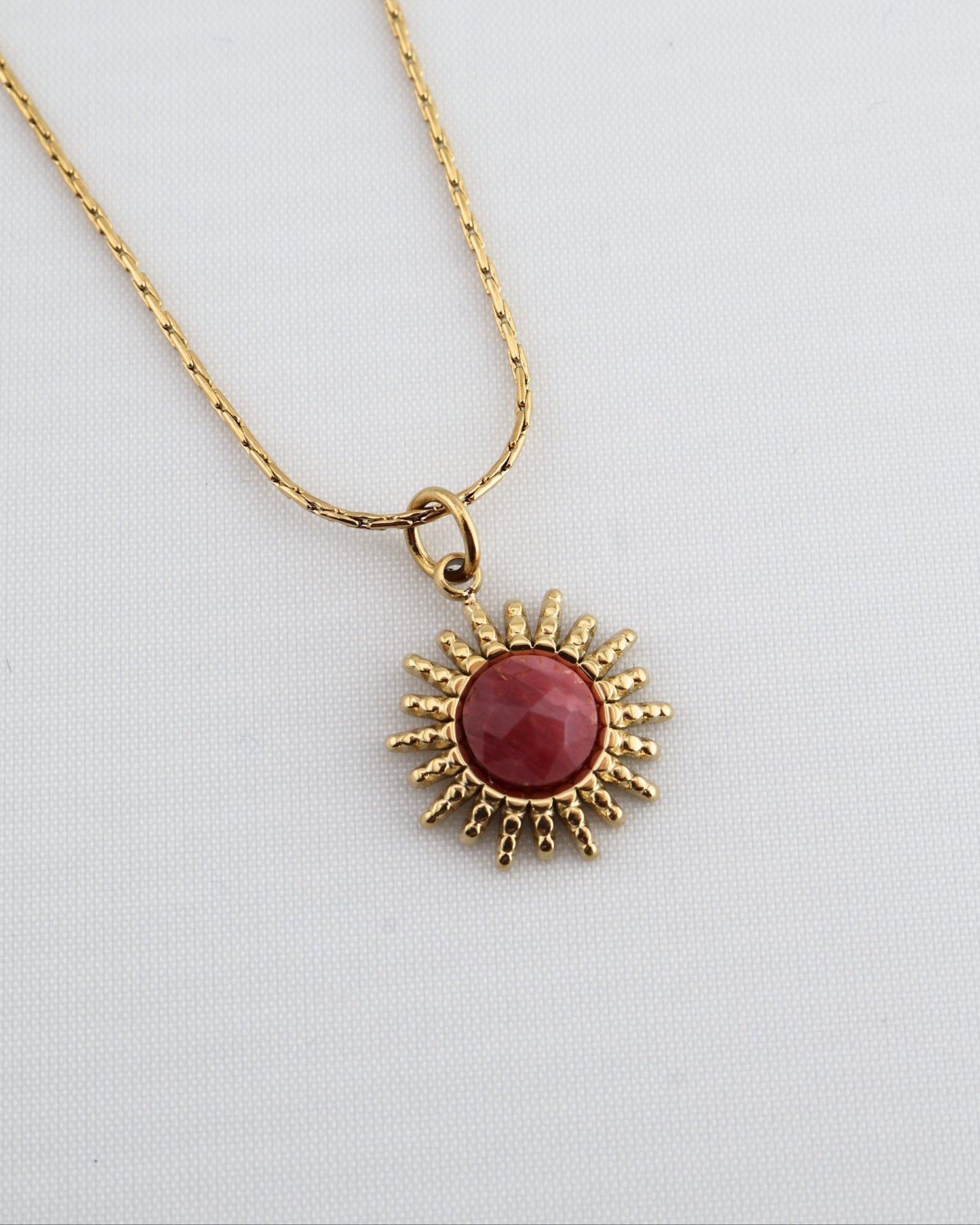 Samira Rhodochrosite necklace — natural stone | NOEVAH