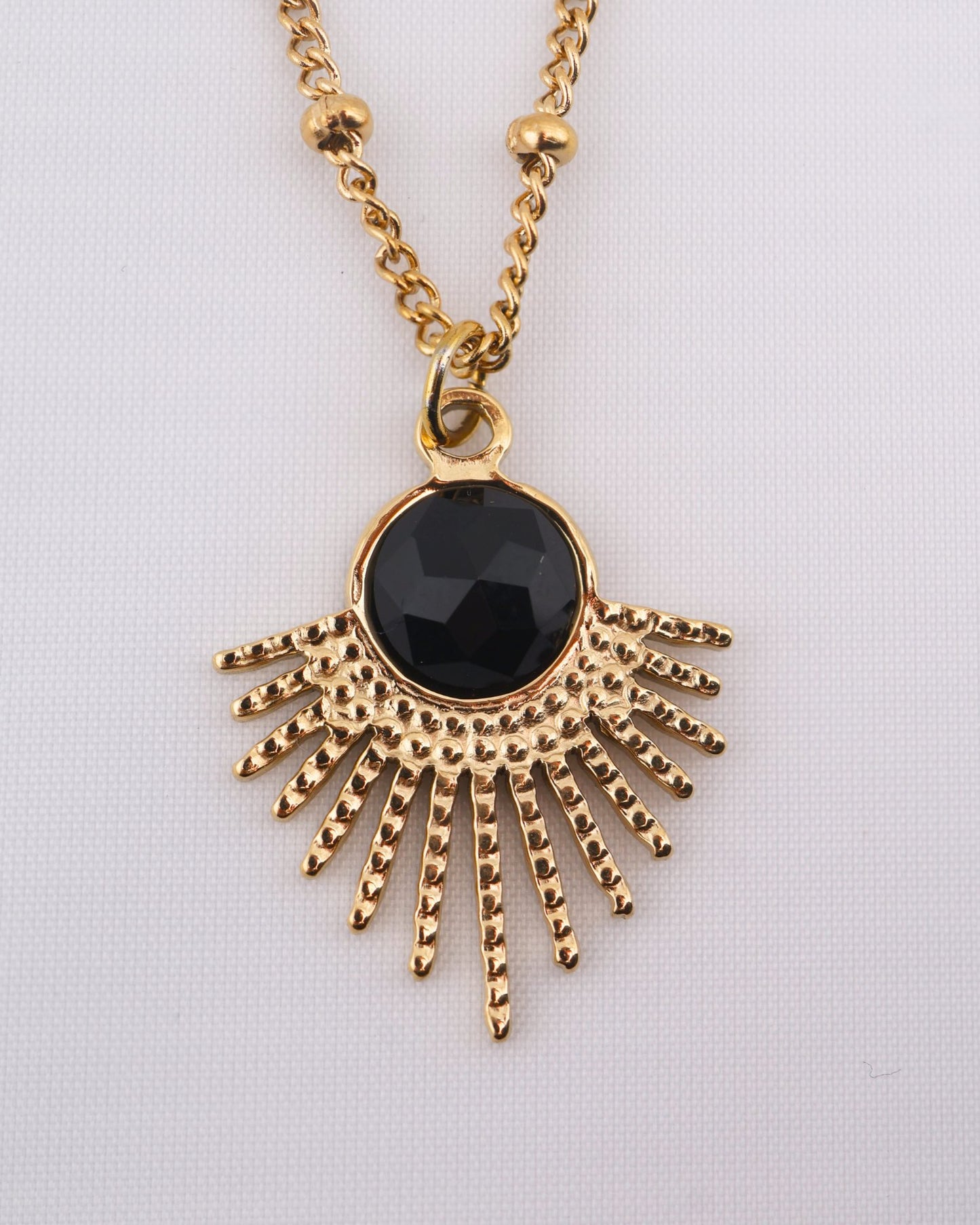 Mystic Black Agate necklace — natural stone | NOEVAH