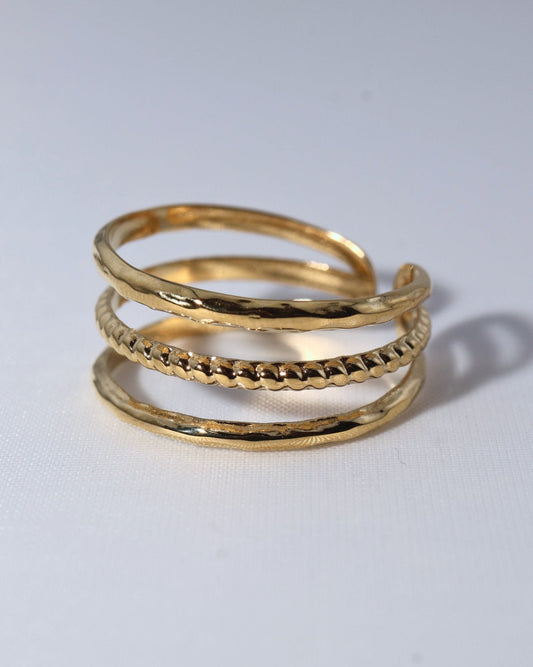 Prague Gold ring — stainless steel | NOEVAH