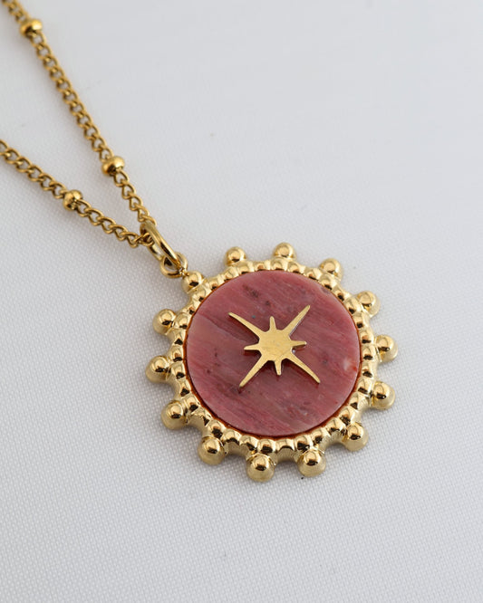 Jada Rhodochrosite necklace — natural stone | NOEVAH