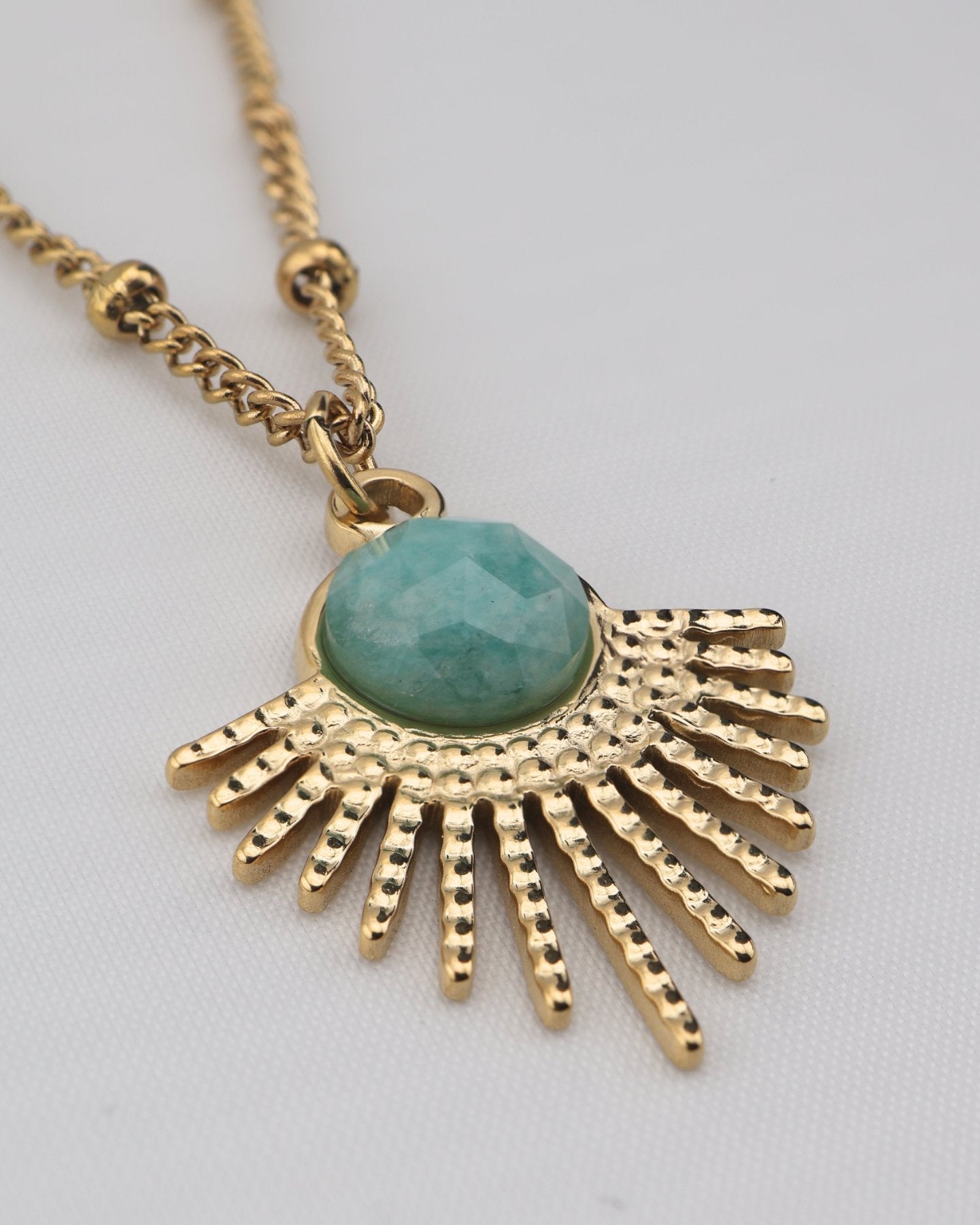 Mystic Amazonite necklace — natural stone | NOEVAH